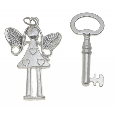 ΚΟΡΙΤΣΑΚΙ ΝΕΡΑΪΔΑ ΜΕΤΑΛΛΙΚΗ ΑΣΗΜΙ ΜΕ ΦΟΡΕΜΑ  10 τεμ.