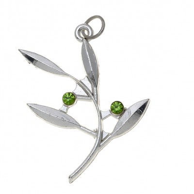 ΜΕΤΑΛΛΙΚΟ ΚΛΑΔΑΚΙ ΕΛΙΑΣ ΜΕ ΠΡΑΣΙΝΟ ΣΤΡΑΣ