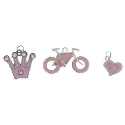 ΜΕΤΑΛΛΙΚΟ ΠΟΔΗΛΑΤΟ   ΡΟΖ  & ΣΙΕΛ ΚΡΕΜΑΣΤΟ  ΣΜΑΛΤΟ  100 τεμ.