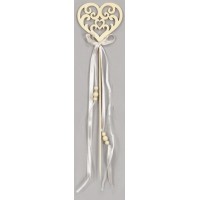 VINTAGE ΞΥΛΙΝΗ ΚΑΡΔΙΑ ΣΕ ΣΤΙΚ ΕΚΡΟΥ  τεμ. 72