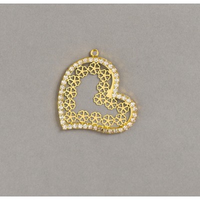 ΜΕΤΑΛΛΙΚΗ ΚΑΡΔΙΑ ΚΡΕΜΑΣΤΗ ΜΕ ΣΤΡΑΣ & ΛΟΥΛΟΥΔΙΑ 100 τεμ.