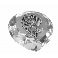 ΚΑΡΔΙΑ ΓΥΑΛΙΝΗ ΜΕ ΤΡΙΑΝΤΑΦΥΛΛΟ τεμ. 96