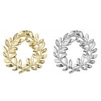 ΜΕΤΑΛΛΙΚΑ ΣΤΕΦΑΝΑΚΙΑ ΜΕ ΦΥΛΛΑ  ΧΡΥΣΟ -ΑΣΗΜΙ  100 τεμ.