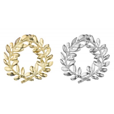 ΜΕΤΑΛΛΙΚΑ ΣΤΕΦΑΝΑΚΙΑ ΜΕ ΦΥΛΛΑ  ΧΡΥΣΟ -ΑΣΗΜΙ 